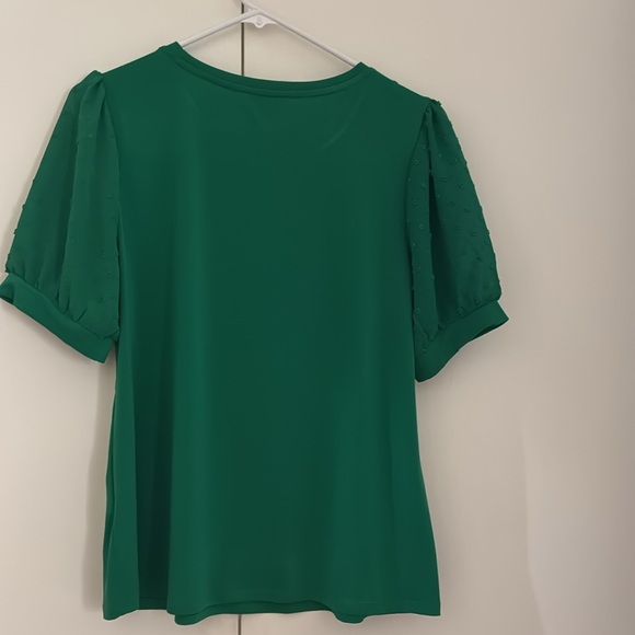 Puff Sleeve Mixed Media Top - Picture 9 of 9